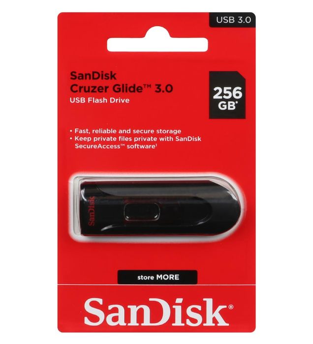 فلش مموری سن دیسک مدل Cruzer Glide USB 3.0 ظرفیت 256 گیگابایت