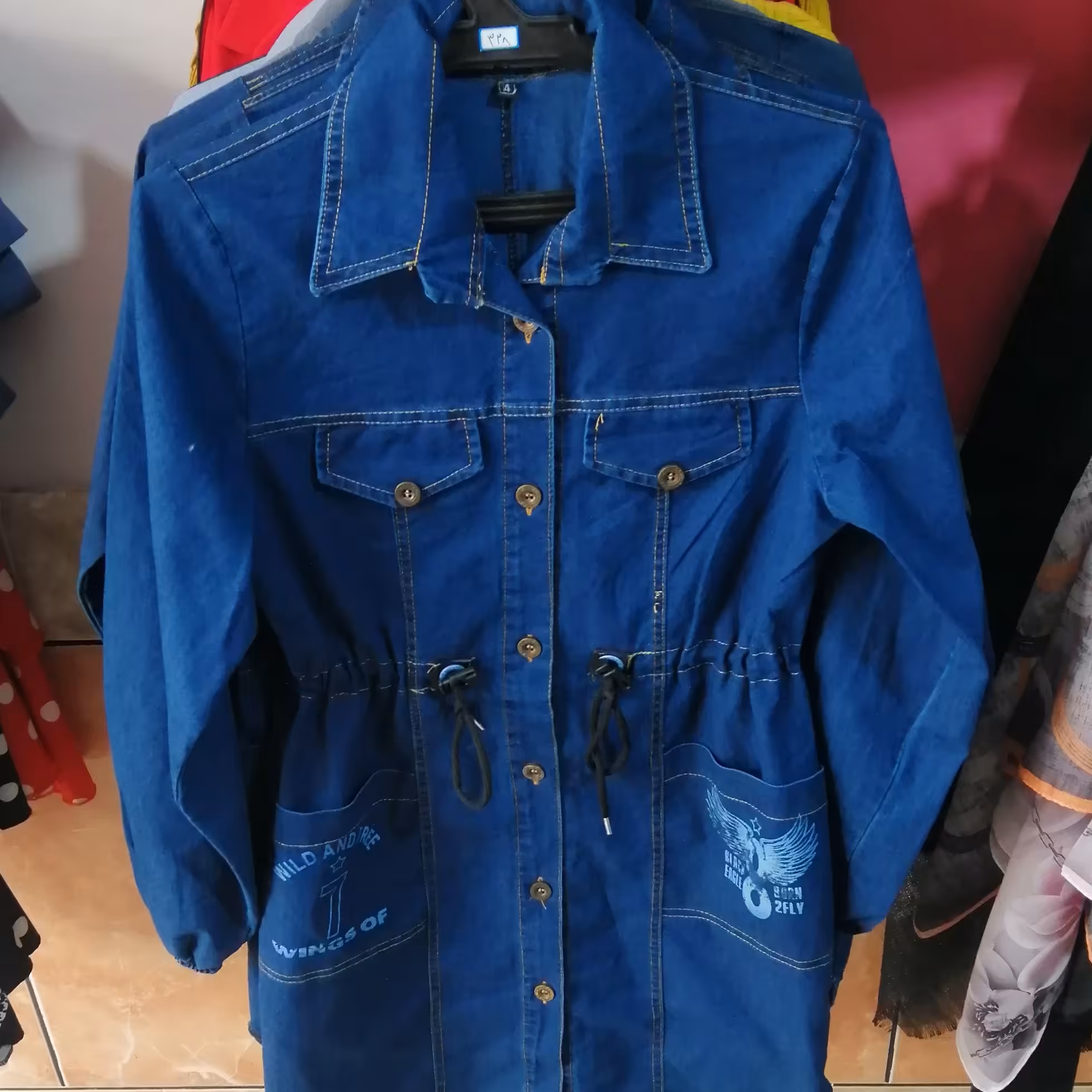 مانتو لی دخترانه سایز 60 تا 75. کیفیت عالی 