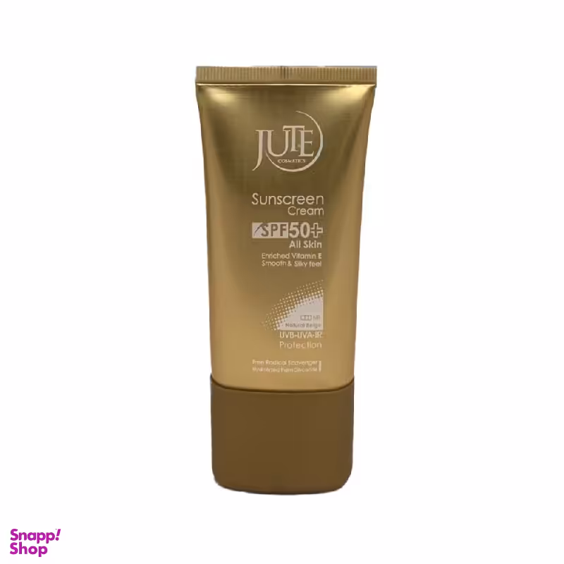 کرم ضد آفتاب ژوت (Jute) با SPF50 مناسب پوست چرب رنگ بژ طبیعی حجم 40 میلی لیتر