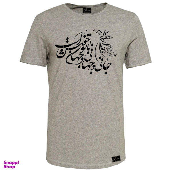 تی شرت زنانه مدل جانی و دلی کد J180 رنگ طوسی