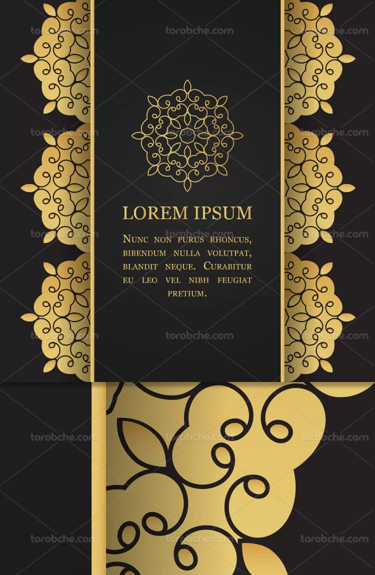 وکتور المان سنتی طلایی | گرافیک با طعم تربچه