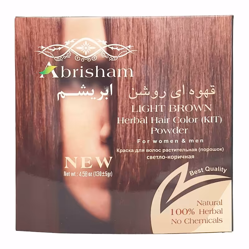 رنگ موی گیاهی قهوه ای روشن ابریشم