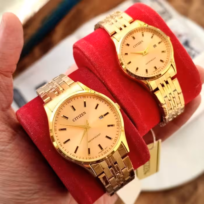 ست ساعت زنانه و مردانه طلایی سیتیزن 