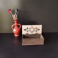 جعبه کادو رنگ آنتیک قهوه با در لایت