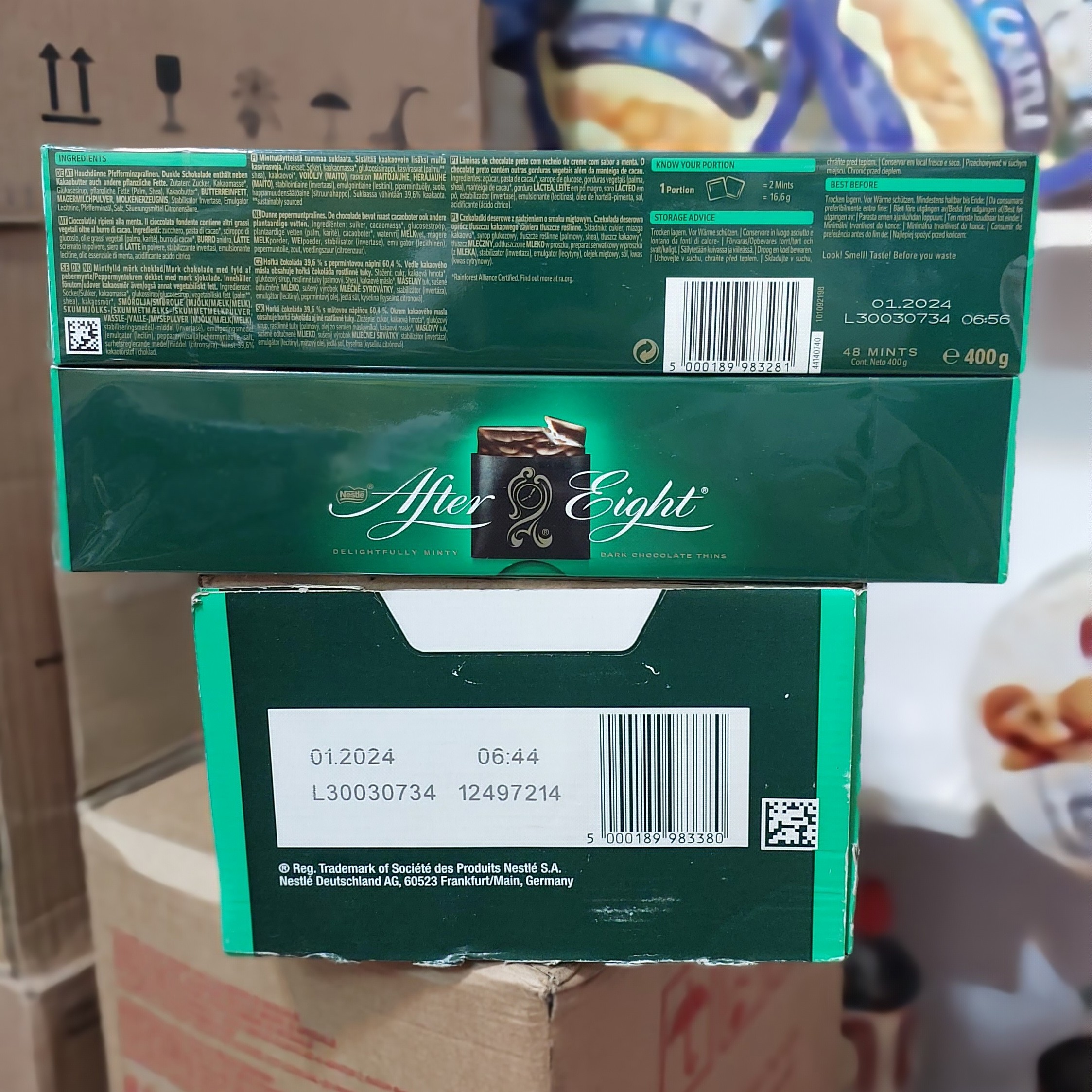 شکلات افتر ایت نعنایی دارک 400 گرم اصل انگلستان خوشمزه و خاص