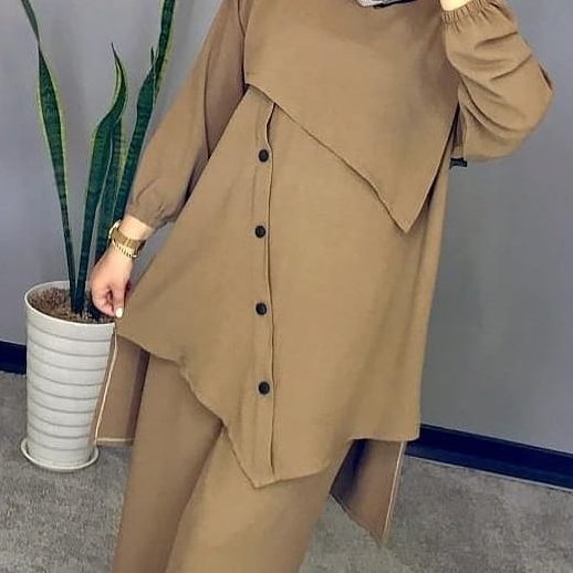 ست دوتیکه شومیز شلوار مدل لاله با کیفیت تضمینی