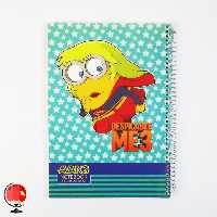 دفتر نقاشی 100 برگ سیمی طرح مینیون جلد طلقی آونگ