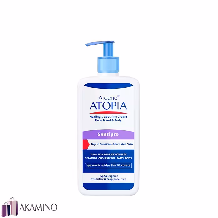 کرم پمپی مرطوب کننده و التیام بخش پوست خیلی خشک و حساس آتوپیا آردن مدل سنسی پرو