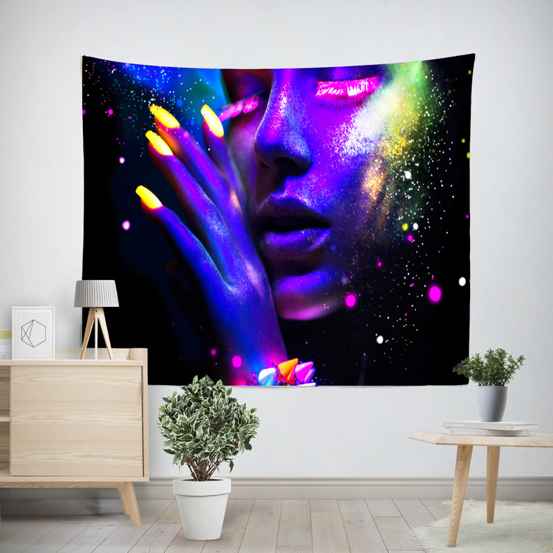 پوستر مدل پارچه ای پرینتینگ لند طرح بکدراپ آرایشی کد A13