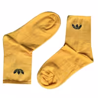 جوراب ساق کوتاه طرح ادیداس رنگ زرد سایز 36 تا 41