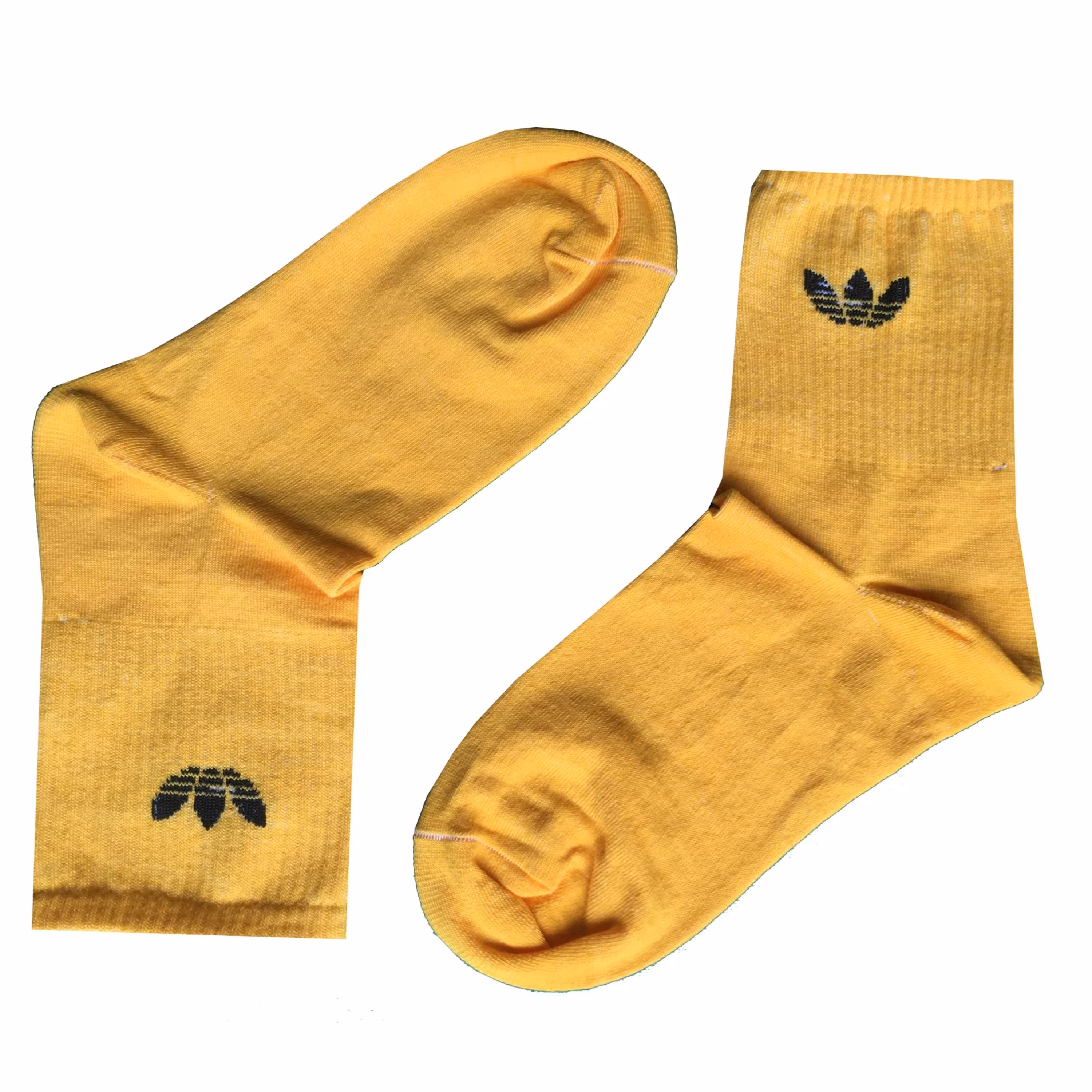 جوراب ساق کوتاه طرح ادیداس رنگ زرد سایز 36 تا 41