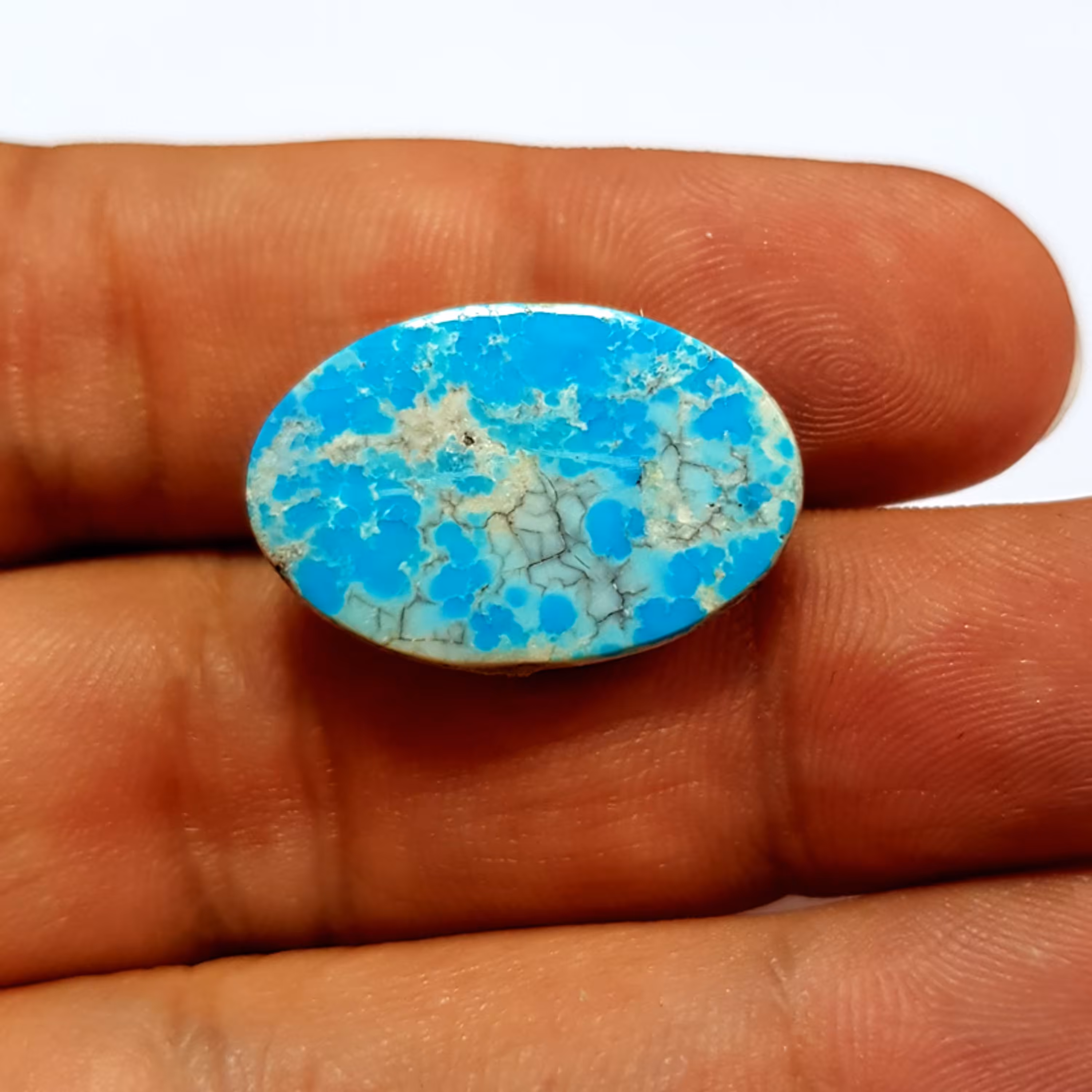 فیروزه طبیعی شجر نیشابور  رنگ خاص  رگه های طلایی 861