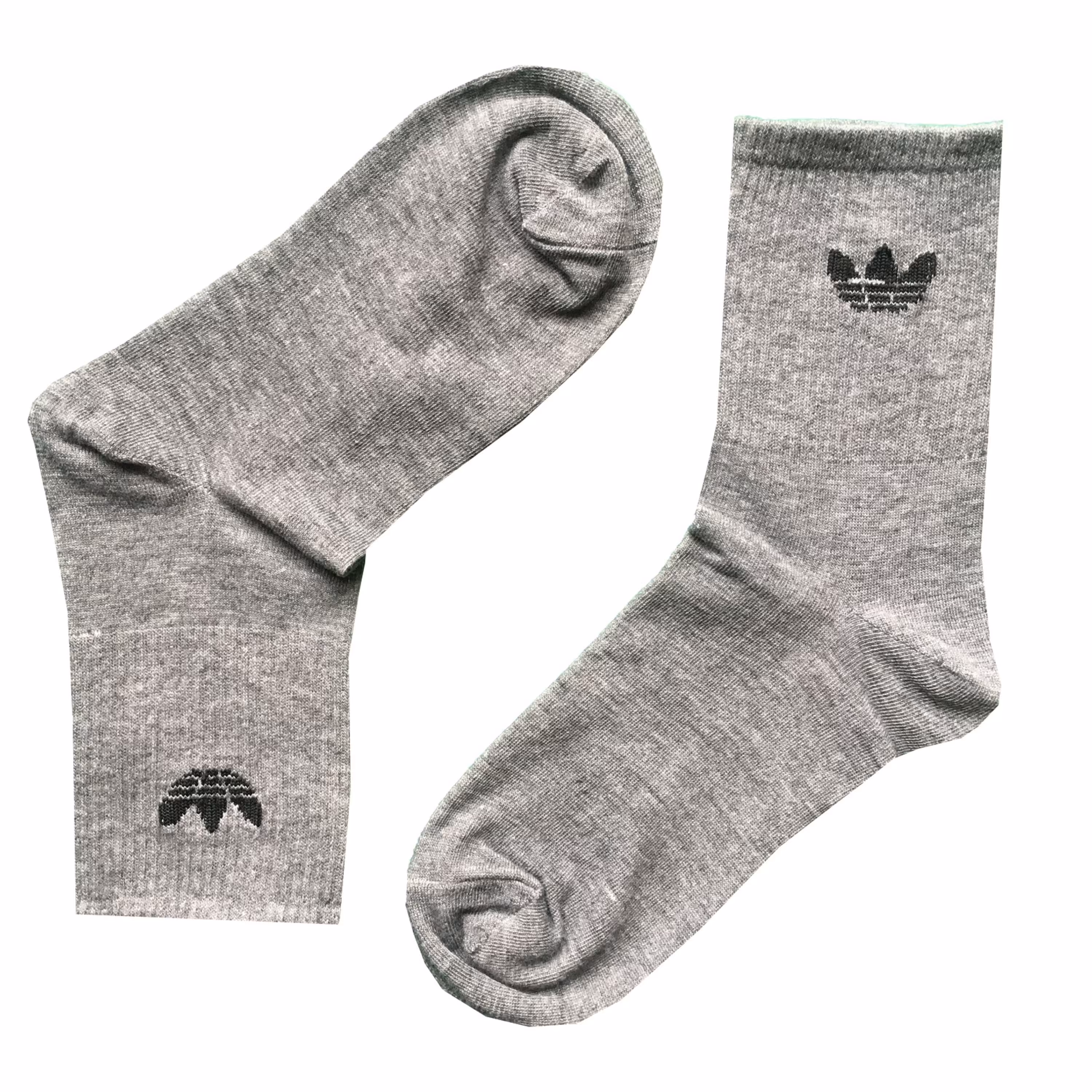 جوراب ساق کوتاه طرح ادیداس رنگ خاکستری سایز 36 تا 41