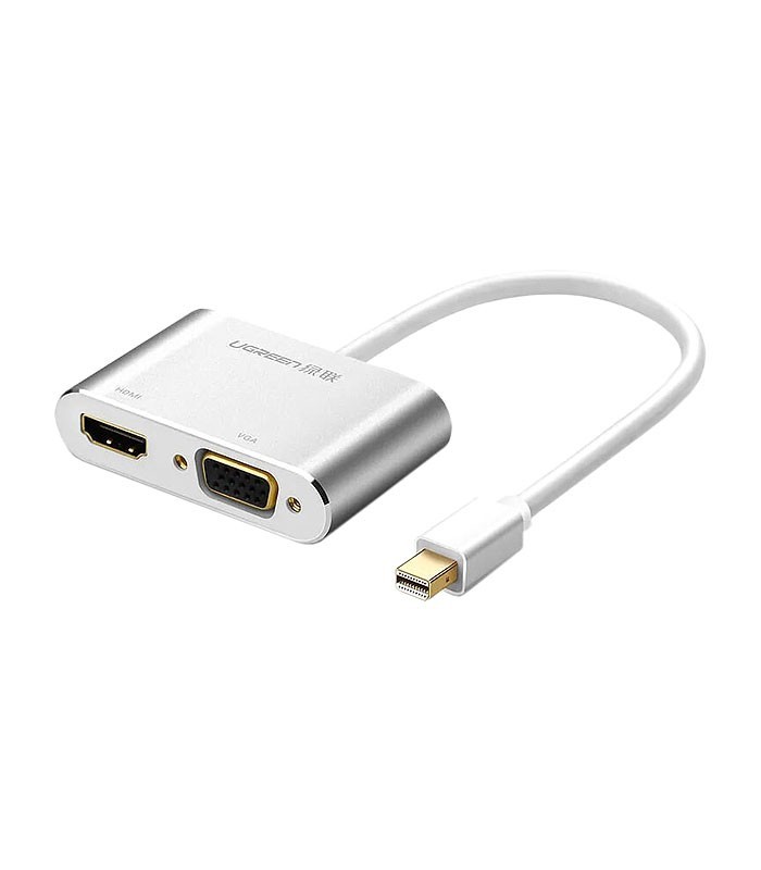 تبدیل Mini display به HDMI و VGA یوگرین مل MD115 کد 20421 Mini DP To VGA HDMI Converter