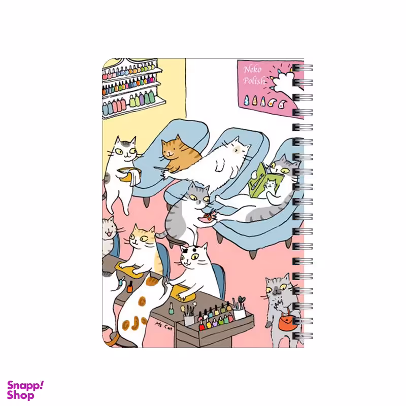 دفترچه یادداشت بامبیلیپ مدل چوبی طرح سالن کاشت ناخن گربه ای کد 0176074