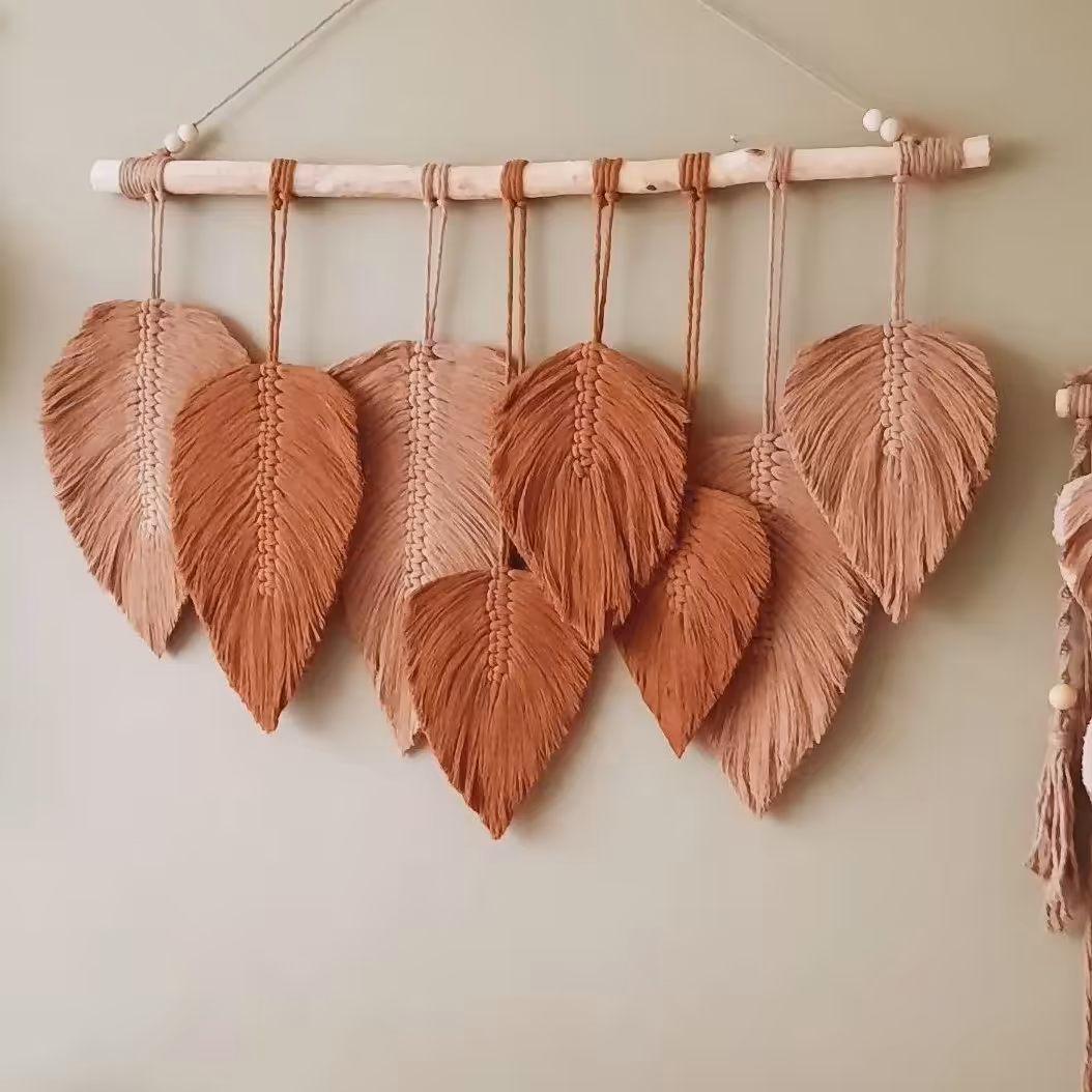 دیوارکوب مکرومه بافی طرح نازی