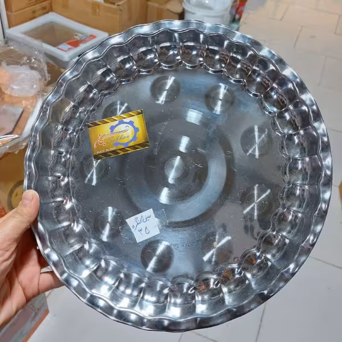 سینی 35 لبه کنگره جنس استیل تهیه شده از بهترین مواداولیه 