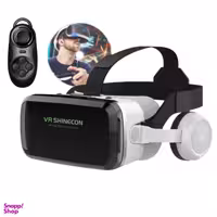 عینک واقعیت مجازی شاینکن مدل VR Shinecon G04BS به همراه ریموت کنترل و لوح فشرده بازی‌ ها و فیلم‌ ها