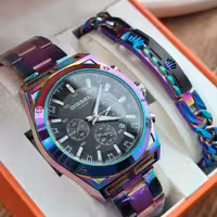 ست ساعت و دستبند مردانه ولنتاین rolex فاخر 