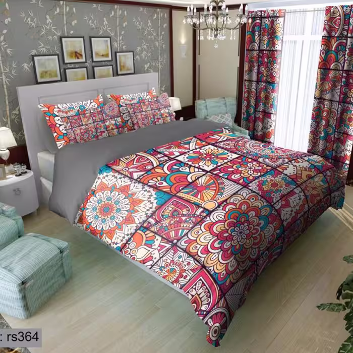 سرویس روتختی 2 نفره تنسل چاپی برندترک لند(Turk Land) rs 364