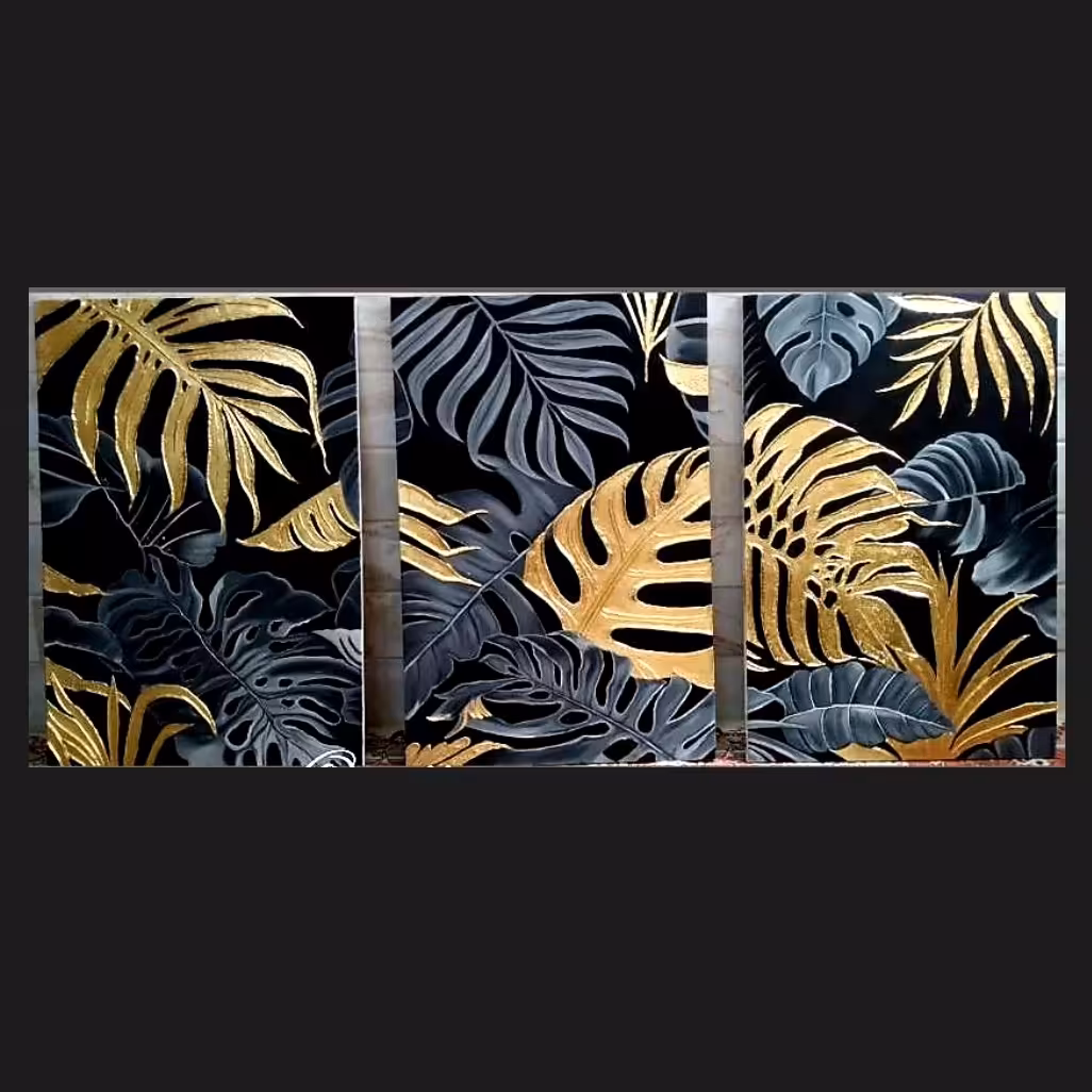 نقاشی دکوراتیو برگها