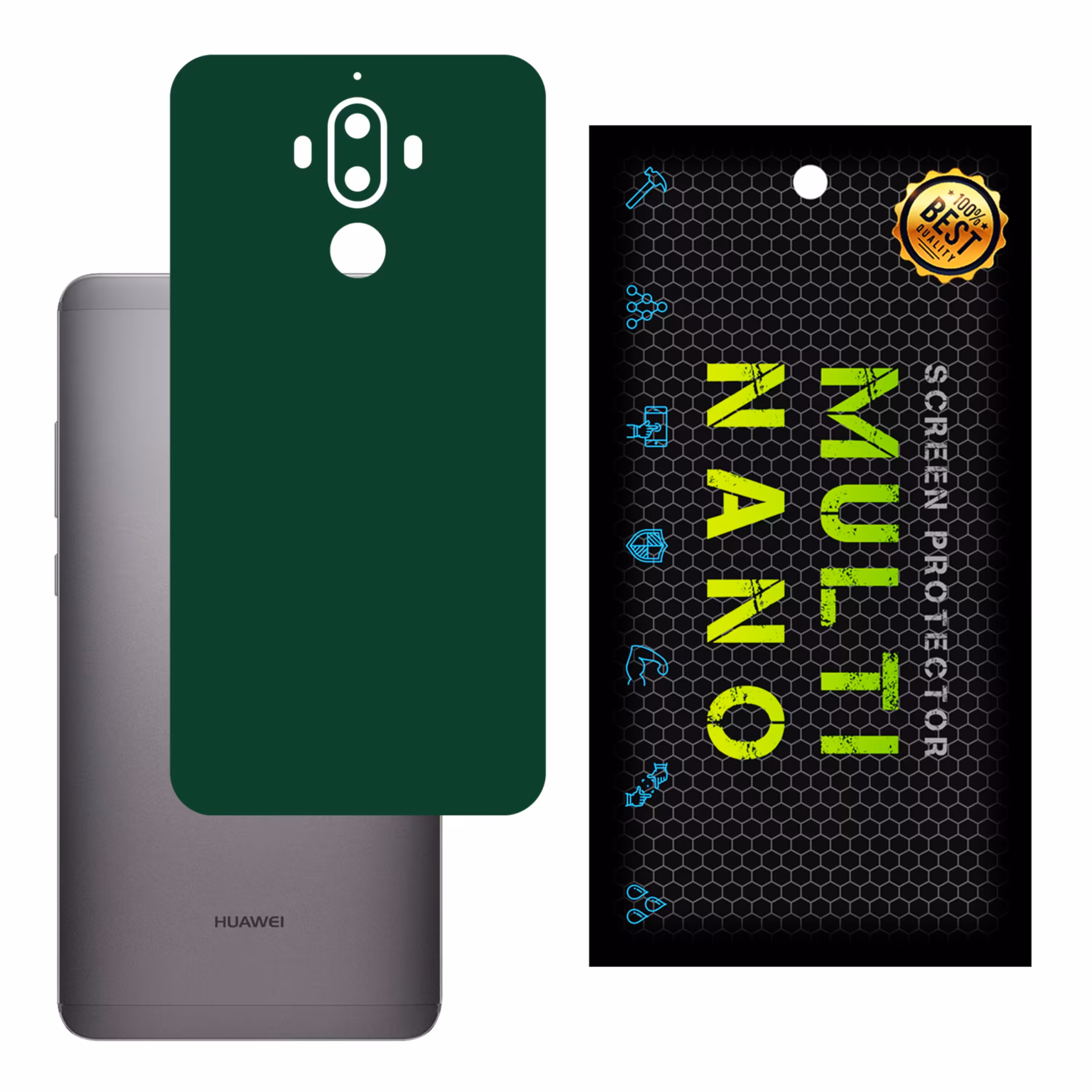 برچسب پوششی MultiNano مدل X-F1M-Green برای پشت موبایل هواوی Mate 9