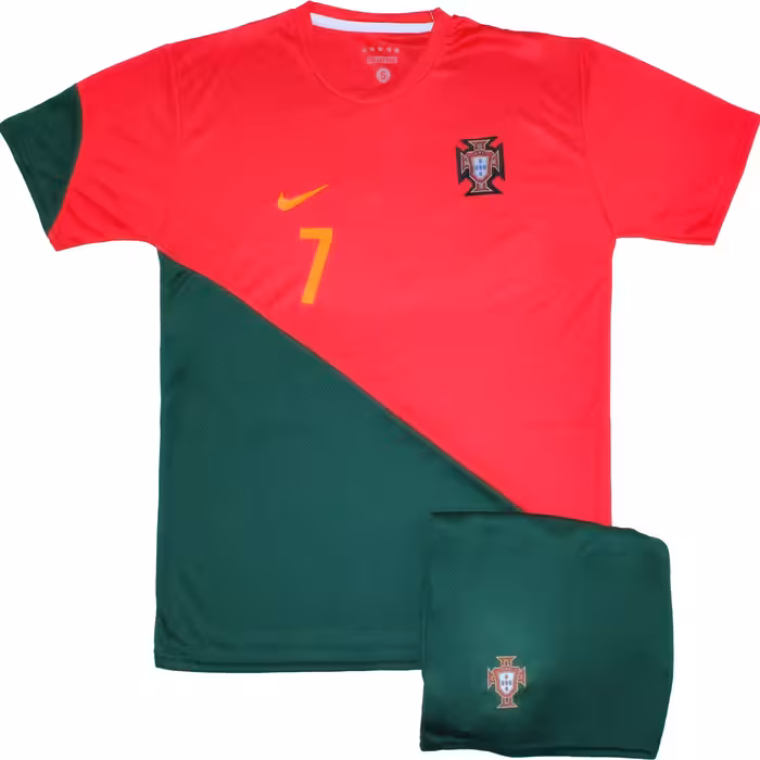کیت باشگاهی  کیت ورزشی .تیم پرتغال رونالدو لباس ورزشی .پیراهن شورت  