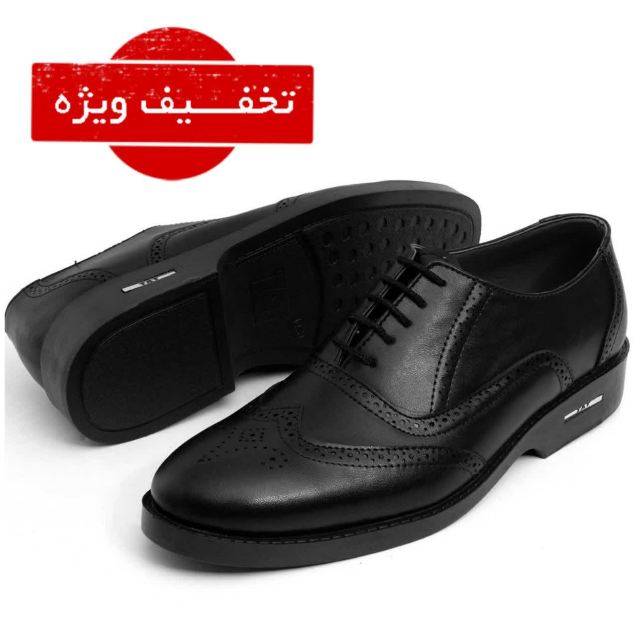 کفش  مردانه  هشترک برند تات  رویه چرم  خارجی  با امکان تعویض سایز محصول آنلاین شاپ 