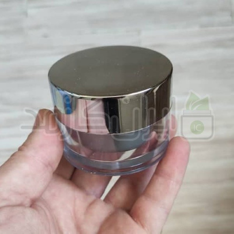 ظرف کرم 30گرمی آبکاری شده کروم با درب پوش (بسته 30عددی)