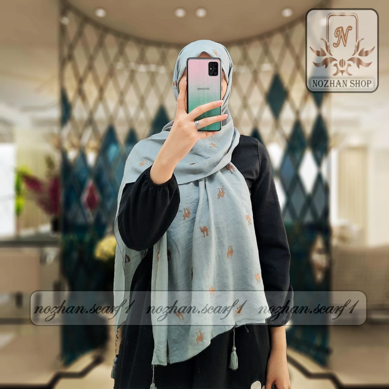 شال ترند جذاب طرح شتر کد(259b)