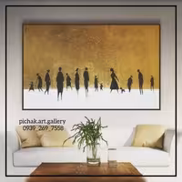 تابلو مینیمال دست ساز کد دو ابعاد 100 در 80 (پس کرایه)