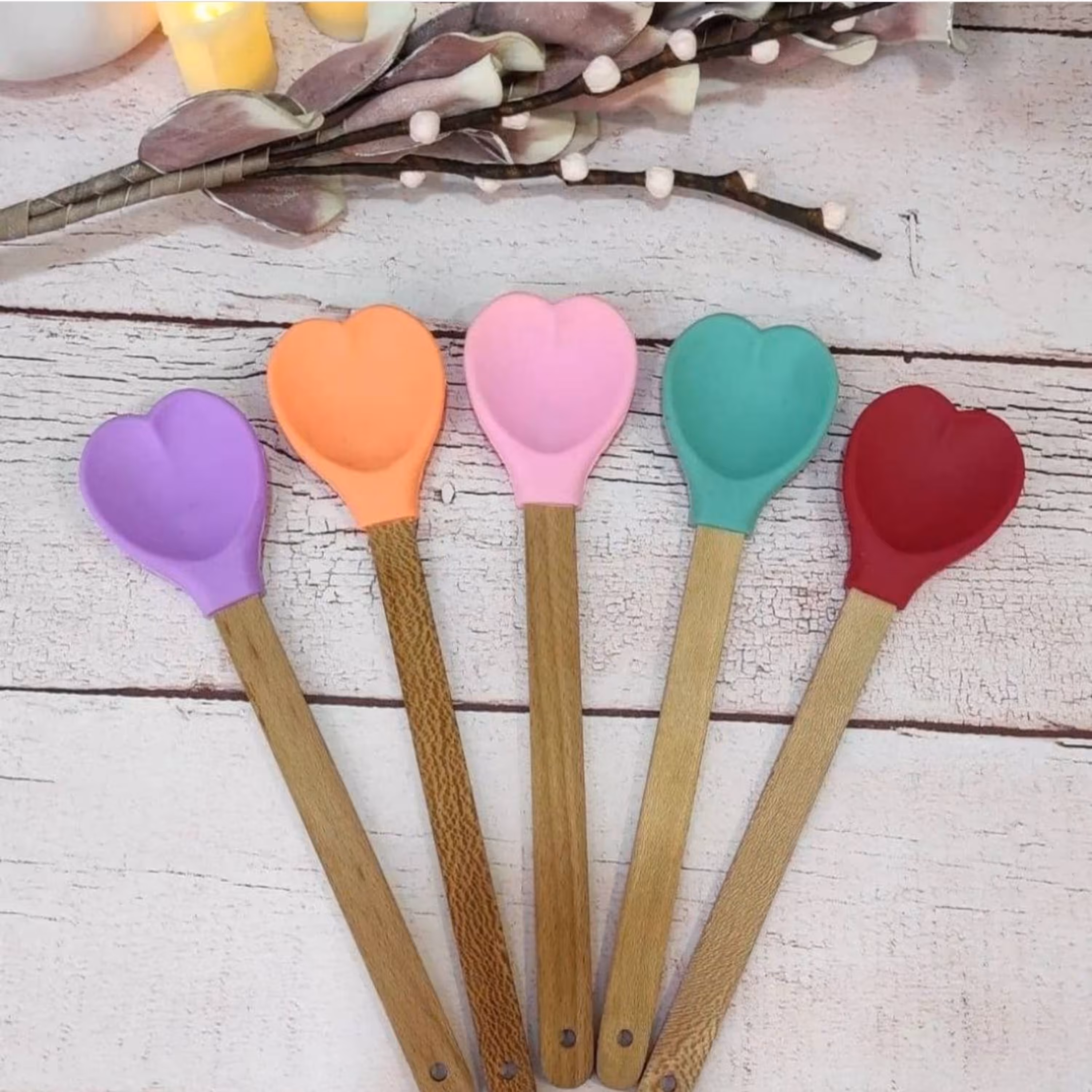 کفگیر قلب سیلیکونی نسوز  رنگ بندی