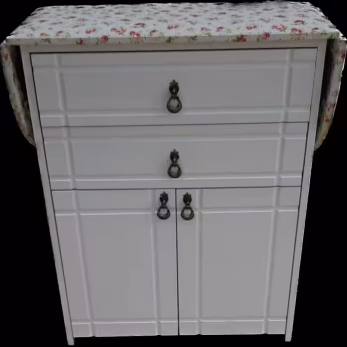 میز اتو  دو کشو کد 302 رنگ سفید مدل 1