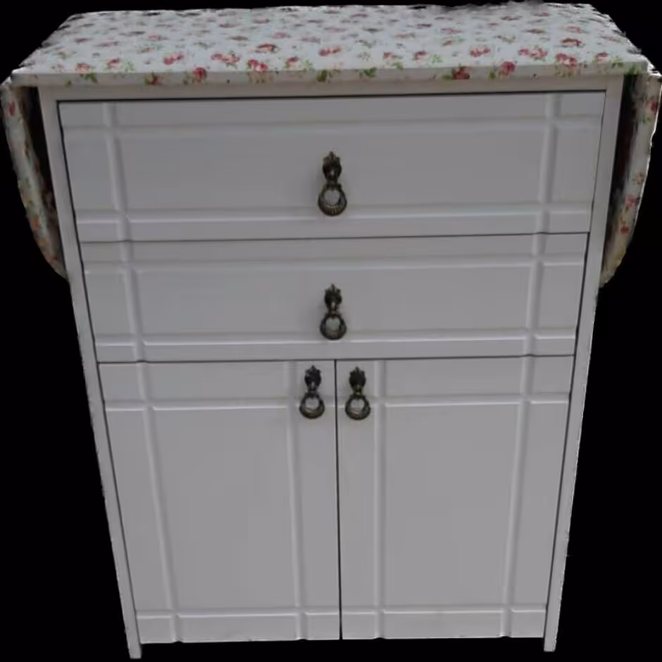 میز اتو  دو کشو کد 302 رنگ سفید مدل 1