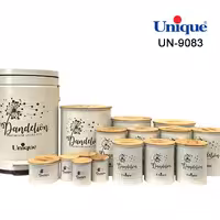  سرویس آشپزخانه 16 پارچه فانتزی  الیزابت رنگ کرم طرح قاصدک  در بامبو  کد 9083