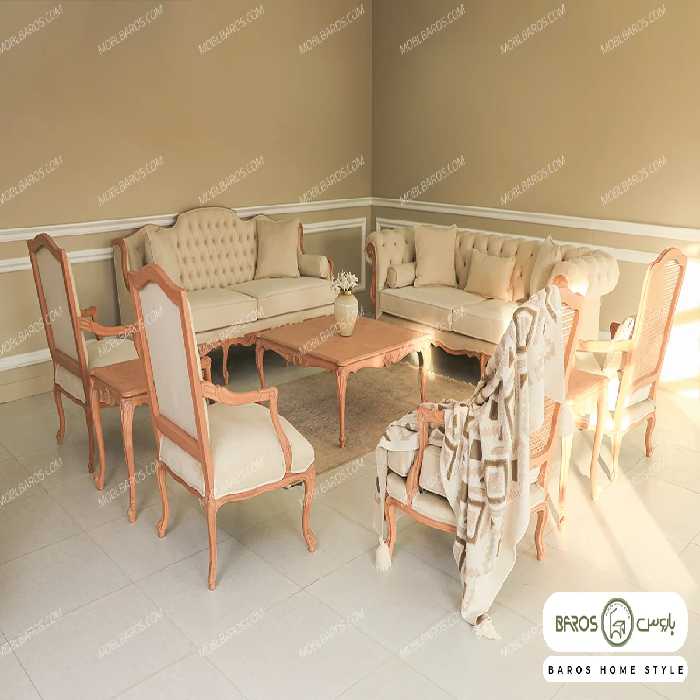 مبل کلاسیک رومینا و چستر نیکا کد 4