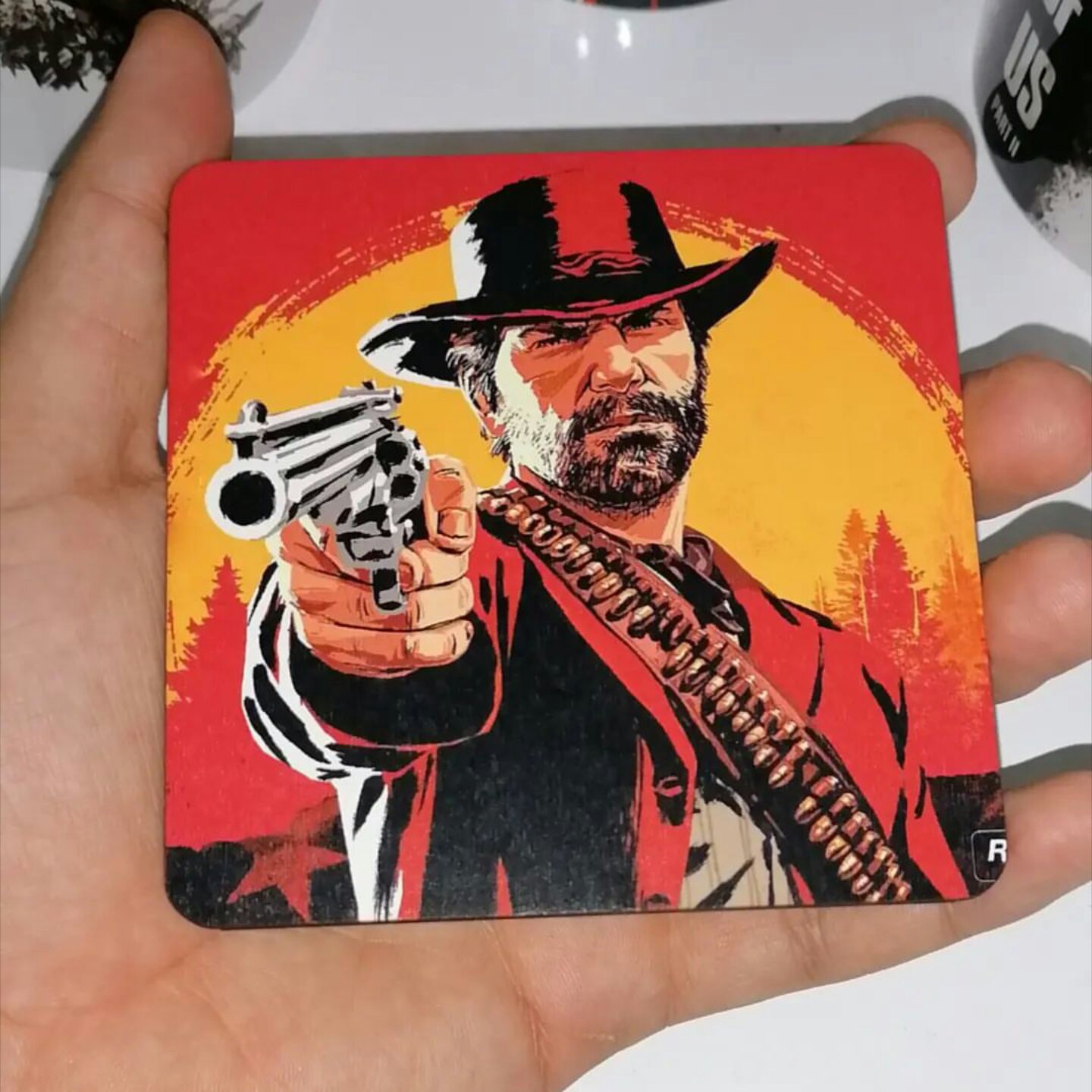 زیرلیوانی دوطرفه گیمینگ رد دد ریدمپشن ( Red Dead Redemption ) آرتور ( پلی استیشن . ایکس باکس )