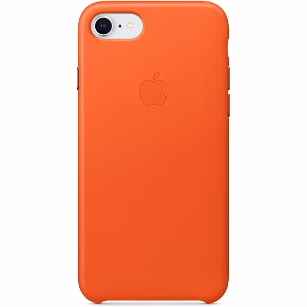 اورجینال آیفون 8 کیس چرم مخصوص آیفون 7 و آیفون 8 - نارنجی - Hiapple.ir