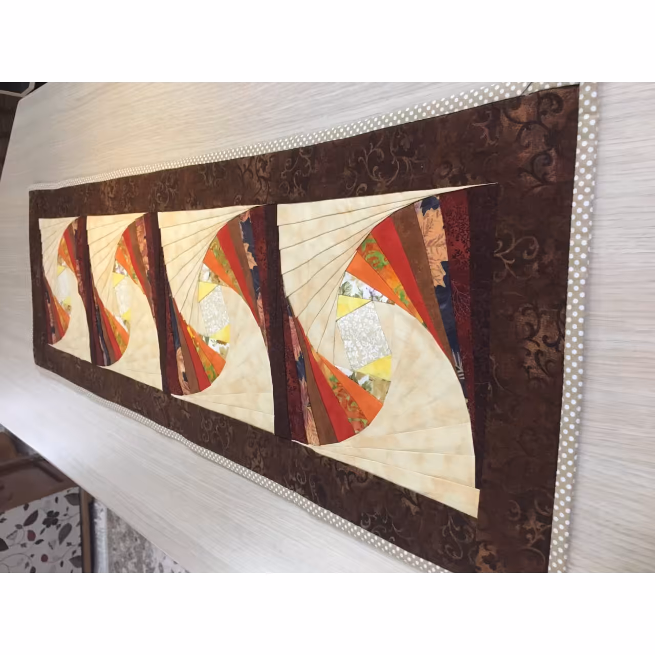 رومیزی رانر طرح توئیست مربع 89x29 سانتی متر