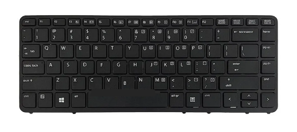کیبورد لپ تاپ اچ پی EliteBook 840-G1 مشکی-بدون موس-بافریم