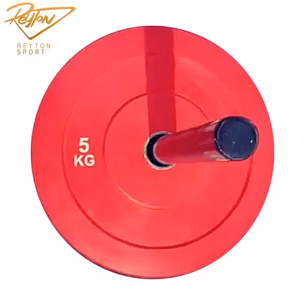 صفحه هالتر لاستیکی رنگی 5 کیلویی