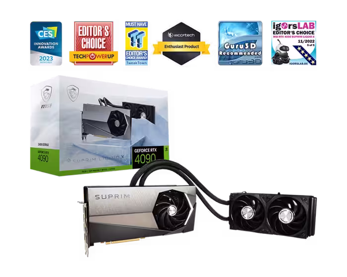 کارت گرافیک  ام اس آی مدل GeForce RTX™ 4090 SUPRIM LIQUID X 24G حافظه 24 گیگابایت