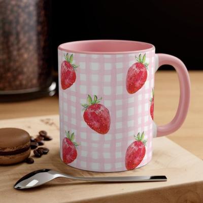 ماگ طرح توت فرنگی کد10
