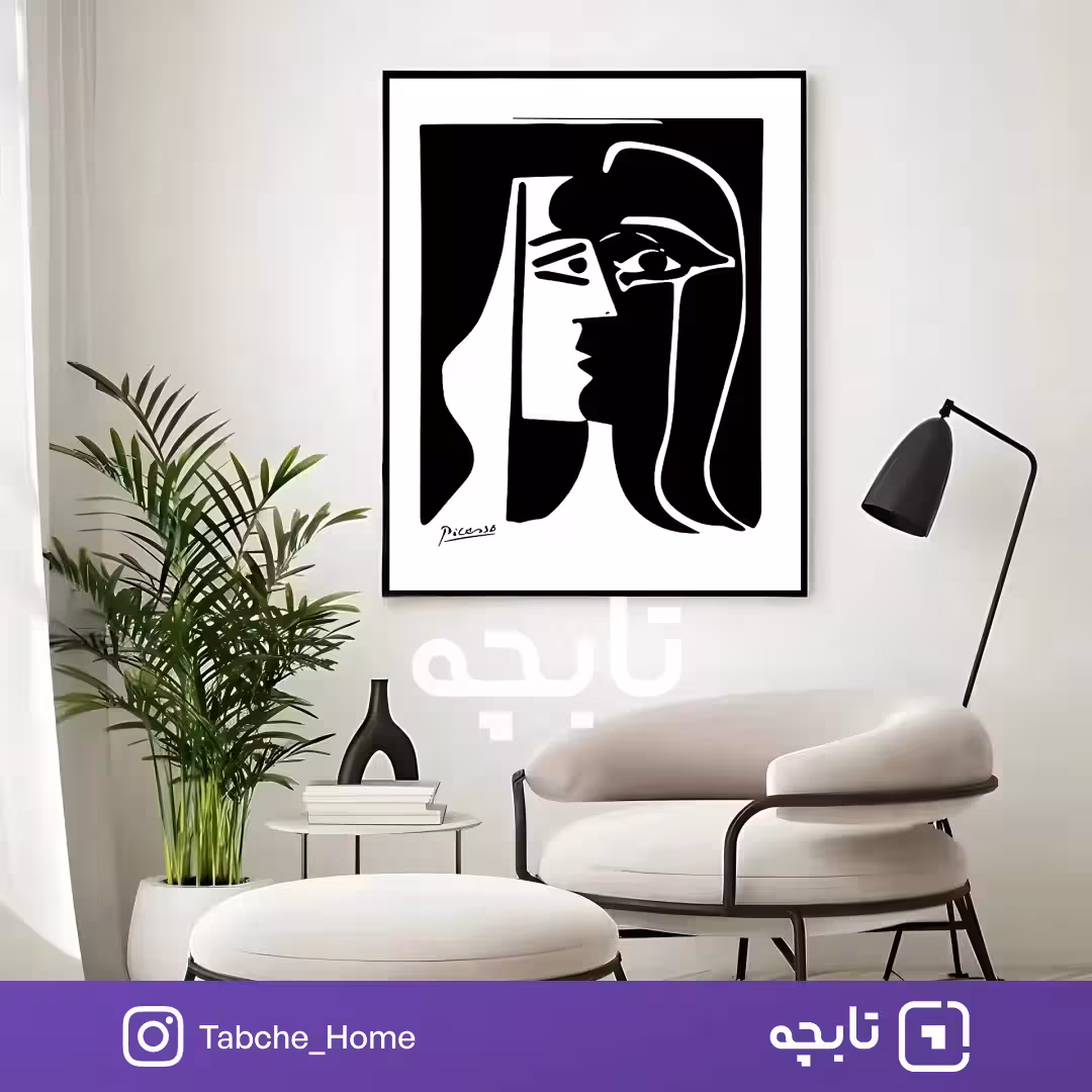 تابلو دیواری تضادِ سیاه و سفید