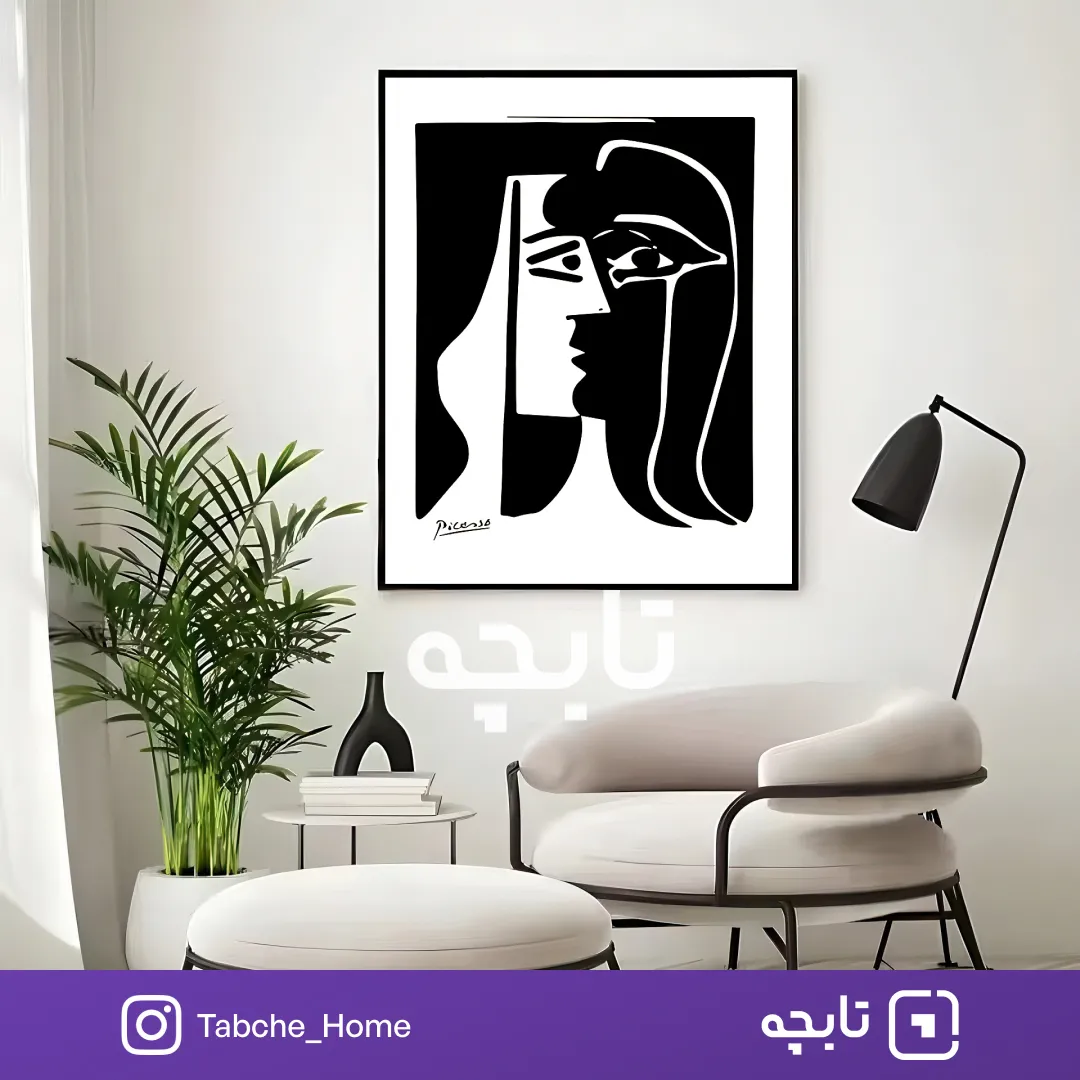 تابلو دیواری تضادِ سیاه و سفید