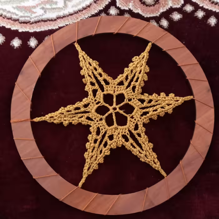 قلاب بافی ستاره دریم کچر جنس چوب و فلزی ابعاد15سانت