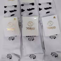 جوراب مچی اسپورت زبرا 6عددبه رنگ سفید طرح دار  لنگه به   لنگه  مناسب فصل 