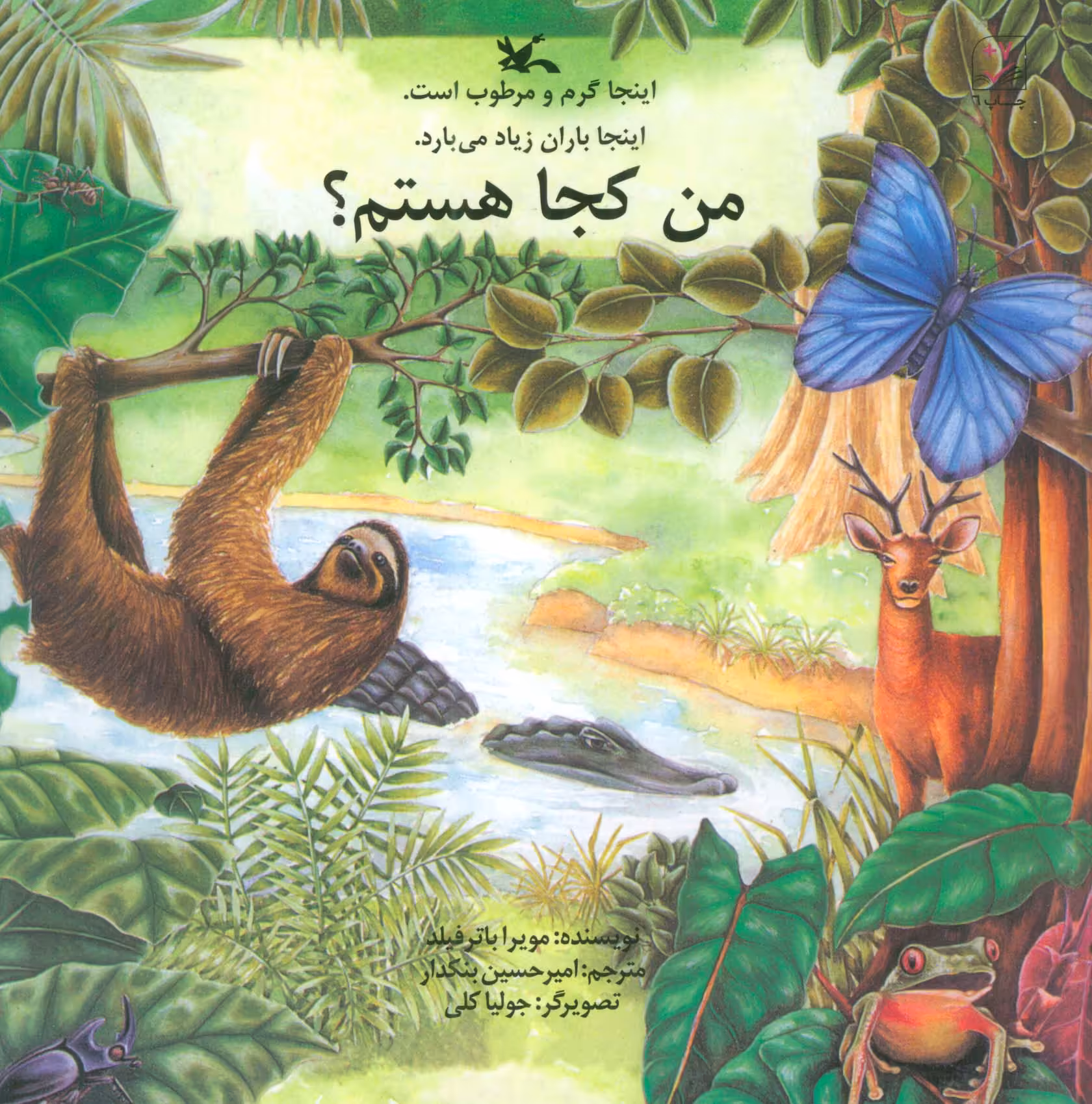 کتاب من کجا هستم؟ اینجا گرم و مرطوب است.اینجا باران زیاد می بارد