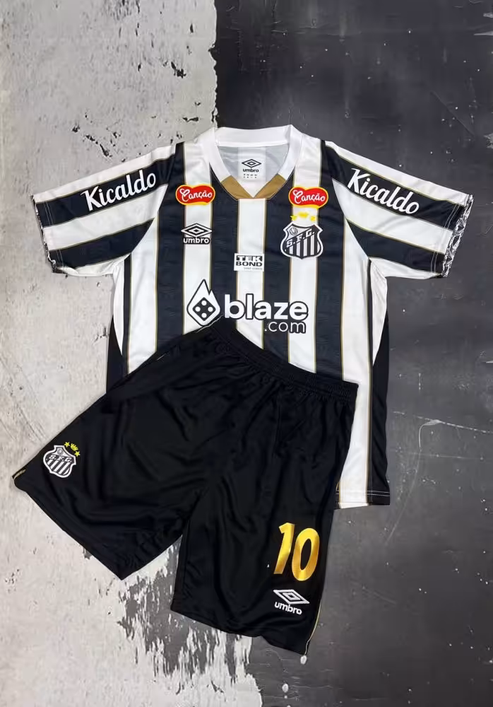 پیراهن و شورت کیت دوم سانتوس 2025 (چاپ نیمار)