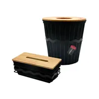 ست سطل و جای دستمال یونیک مدل فلزی کد 2929